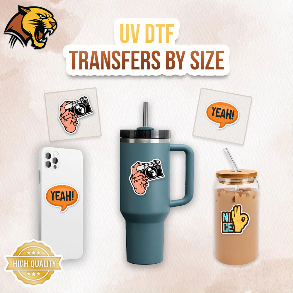 UV DTF Transfers by Size