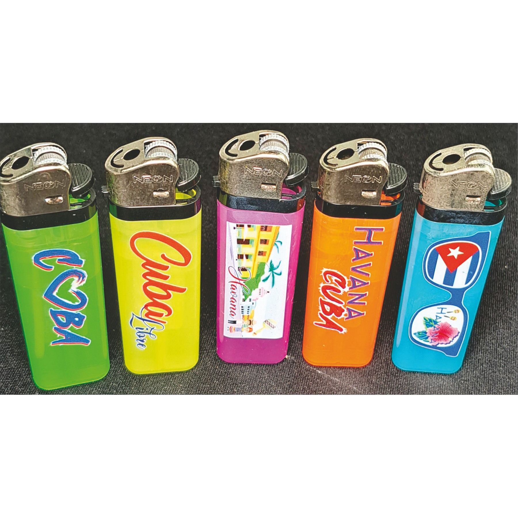 CUE Translucent Standard Flint Cigarette Lighter Assorted Colors