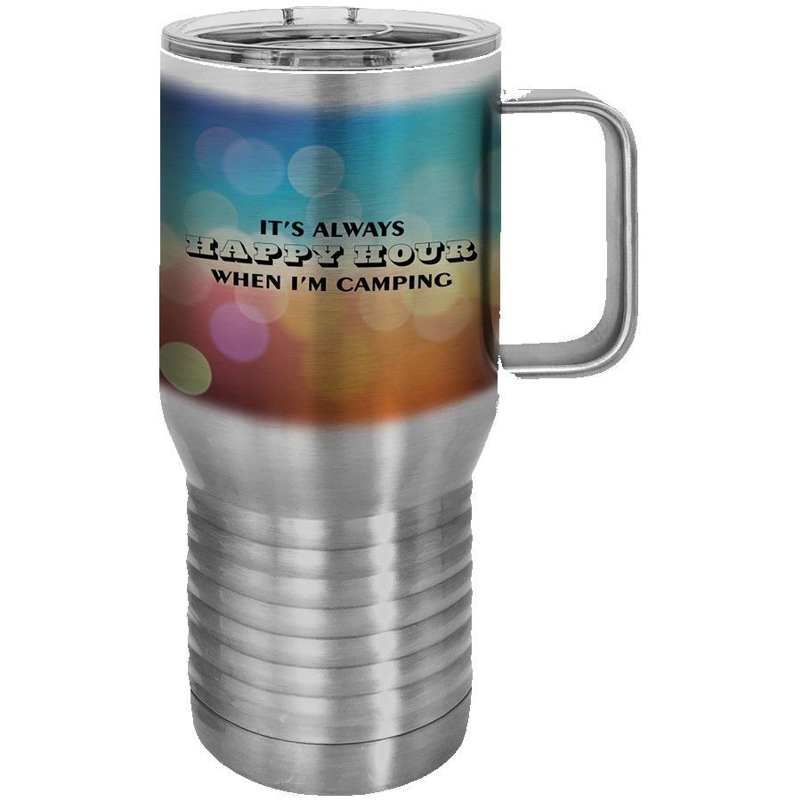Polar Camel 20 Oz. Stainless Steel Travel Mug. Sublimated